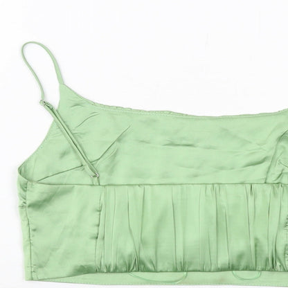 Womens UK Size M Vera & Lucy Green Cropped Tank