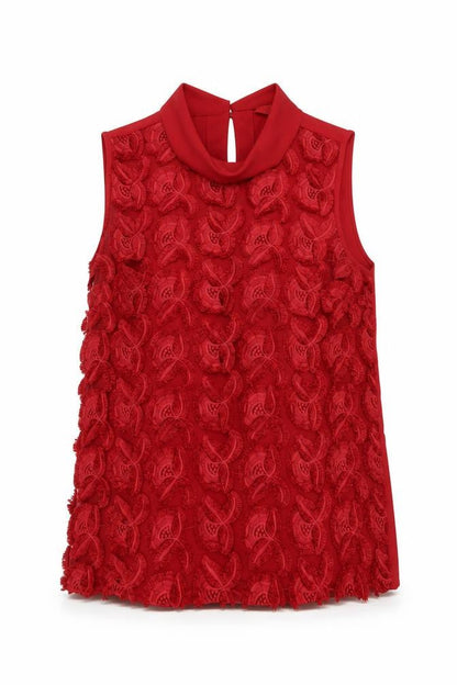Next Womens Red Polyester Basic Tank Size 10 Roll Neck