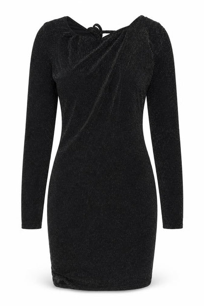 Prague Womens Black Polyester Bodycon Size 12 Round Neck Pullover