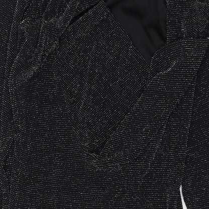 Prague Womens Black Polyester Bodycon Size 12 Round Neck Pullover