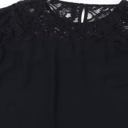 Womens UK Size 12 Marks and Spencer Black Basic Blouse
