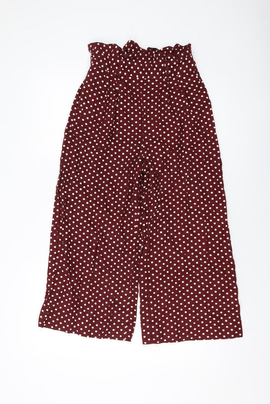 Womens UK Size 6 Miss Selfridge Regular Fit  Red Trousers
