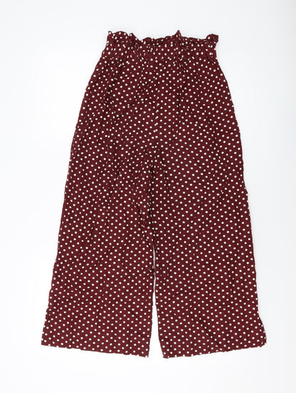 Womens UK Size 6 Miss Selfridge Regular Fit  Red Trousers