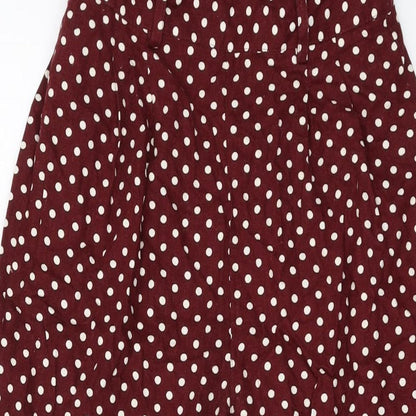 Womens UK Size 6 Miss Selfridge Regular Fit  Red Trousers