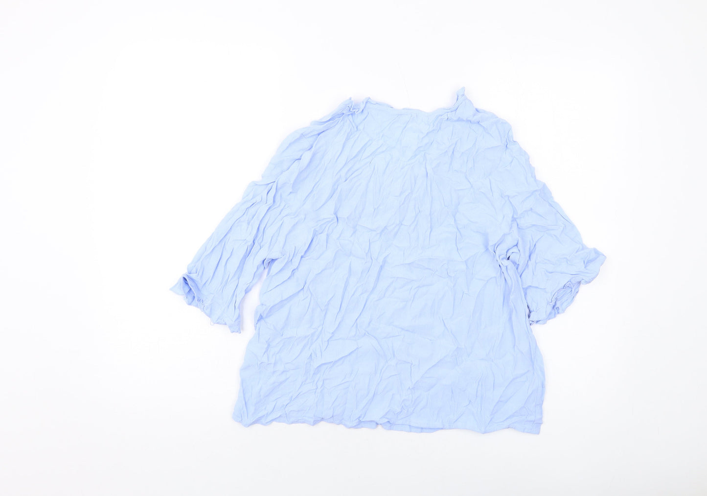 Womens UK Size 12 Marks and Spencer Blue Basic Blouse