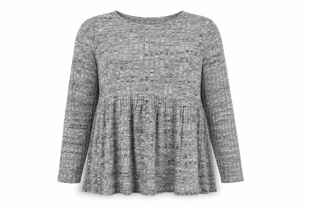 Womens UK Size 16 Boohoo Grey Basic Blouse