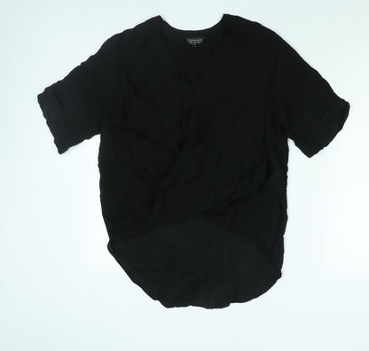 Womens UK Size 6 Topshop Black Basic Blouse