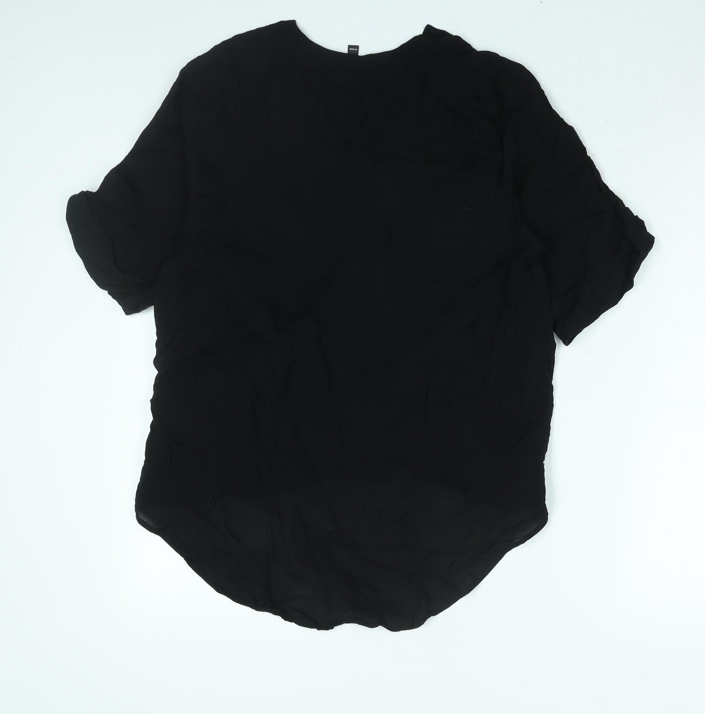 Womens UK Size 6 Topshop Black Basic Blouse