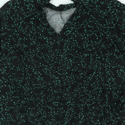 Womens UK Size L Zara Black Basic Blouse