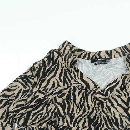Womens UK Size 12 RESERVED Brown Basic Blouse