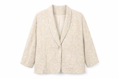 Milano Womens Pink Geometric Jacket Size 26 Button
