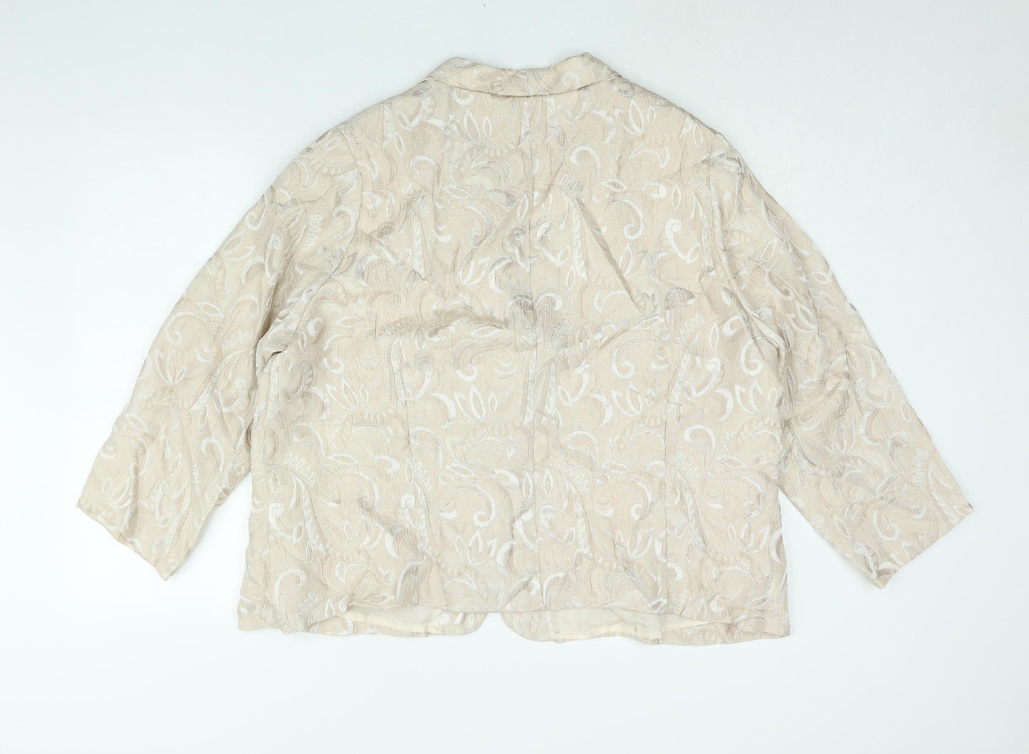 Milano Womens Pink Geometric Jacket Size 26 Button