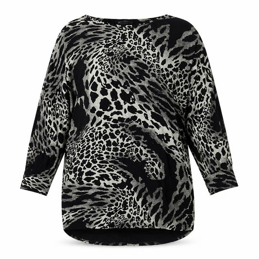 Womens UK Size S QED London Black Tunic Blouse