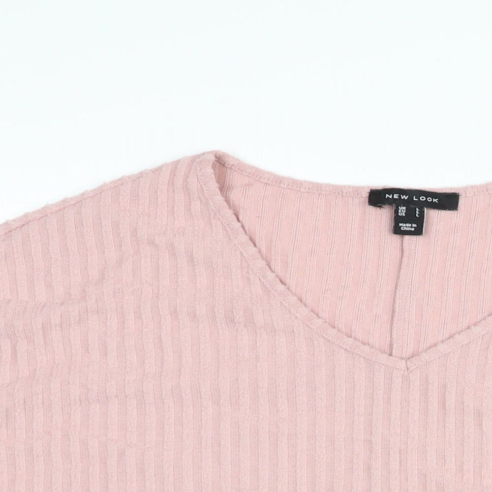 Womens UK Size L New Look Pink Basic Blouse