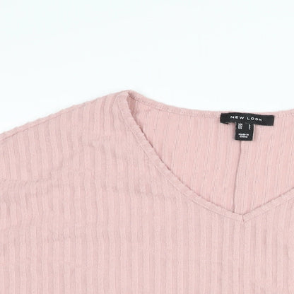 Womens UK Size L New Look Pink Basic Blouse