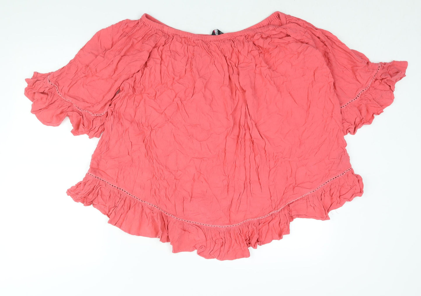 Womens UK Size 22 Yours Pink Basic Blouse