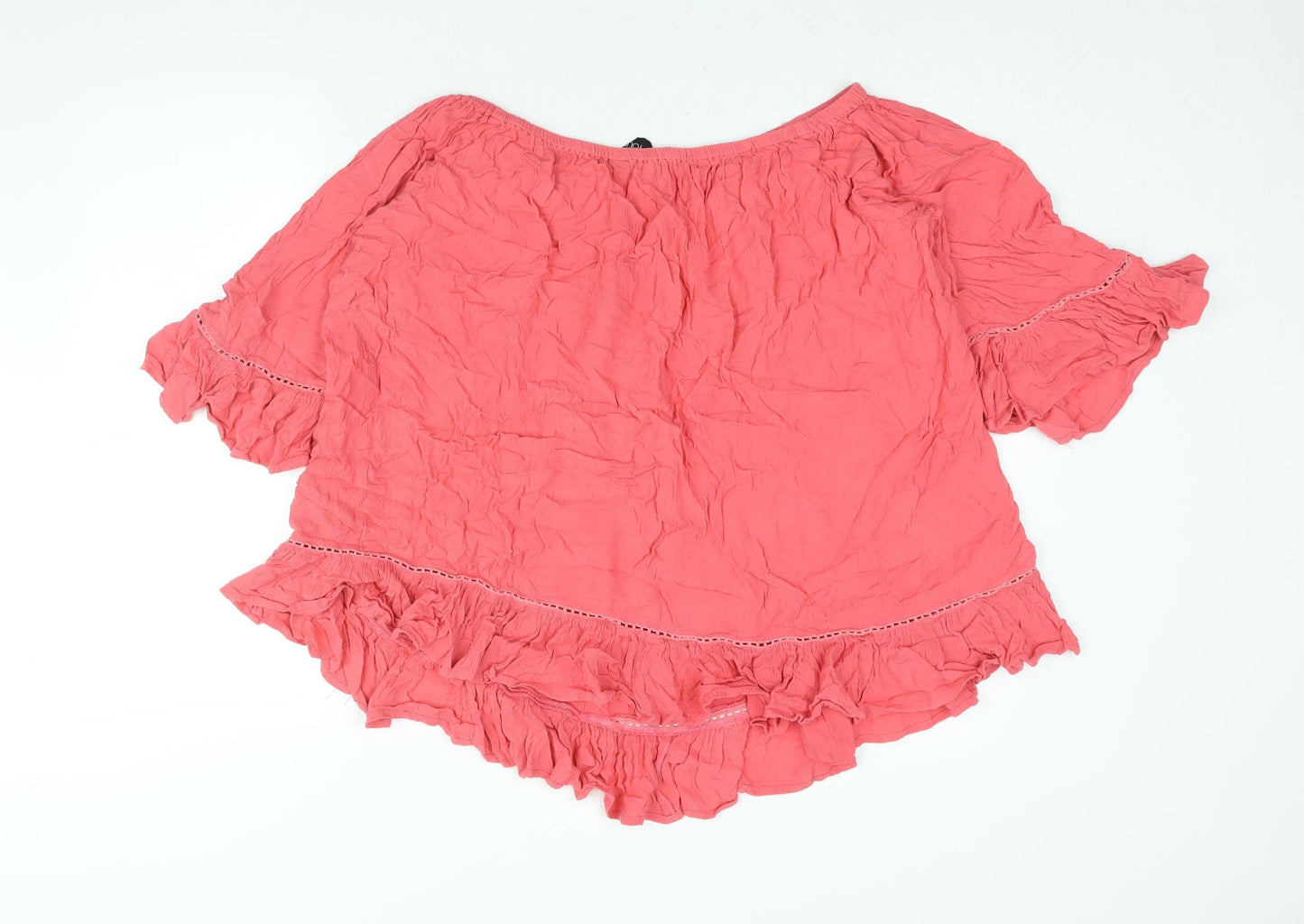 Womens UK Size 22 Yours Pink Basic Blouse