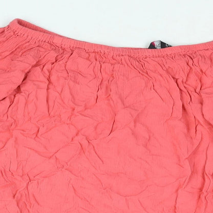 Womens UK Size 22 Yours Pink Basic Blouse