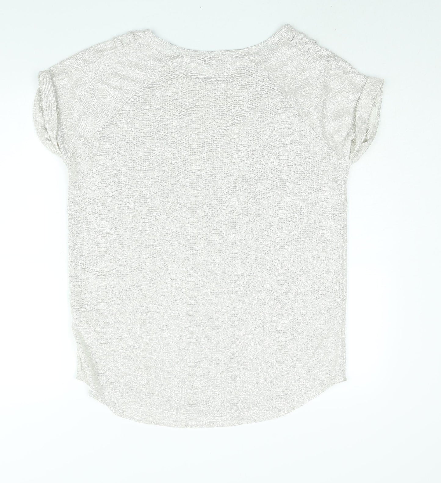 Womens UK Size 12 River Island Silver Basic Blouse
