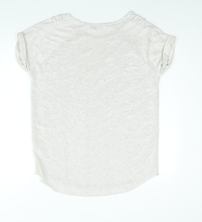 Womens UK Size 12 River Island Silver Basic Blouse