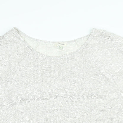 Womens UK Size 12 River Island Silver Basic Blouse