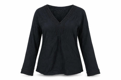 Womens UK Size 8 New Look Black Basic Blouse