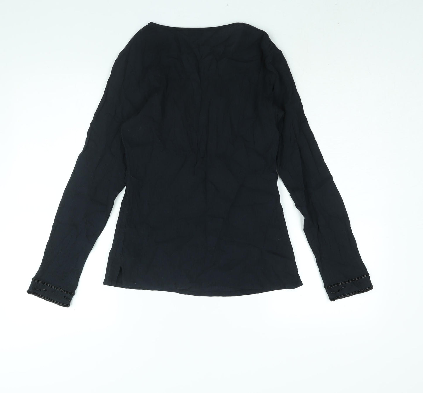 Womens UK Size 8 New Look Black Basic Blouse
