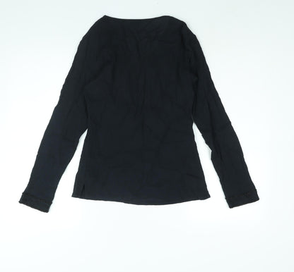 Womens UK Size 8 New Look Black Basic Blouse