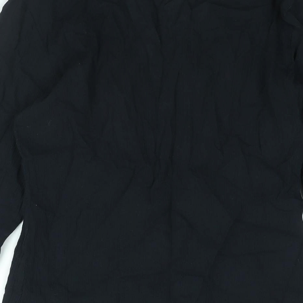 Womens UK Size 8 New Look Black Basic Blouse
