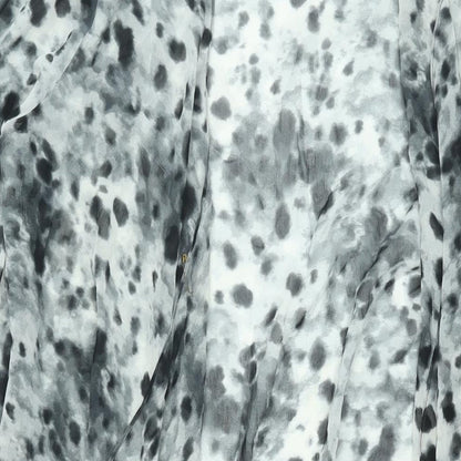 Divided by H&M Womens Grey Geometric Polyester Kimono Blouse Size 10 V-Neck - Semi Sheer Waterfall Front