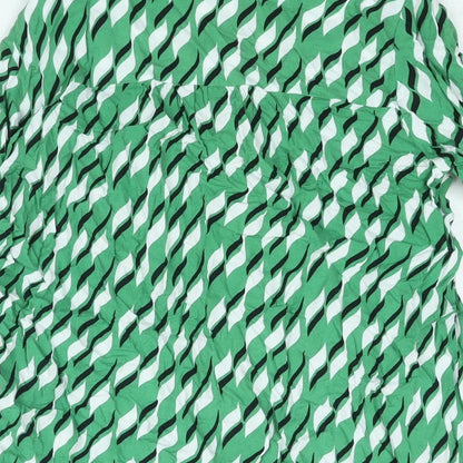 Womens UK Size S Fransa Green Basic Blouse