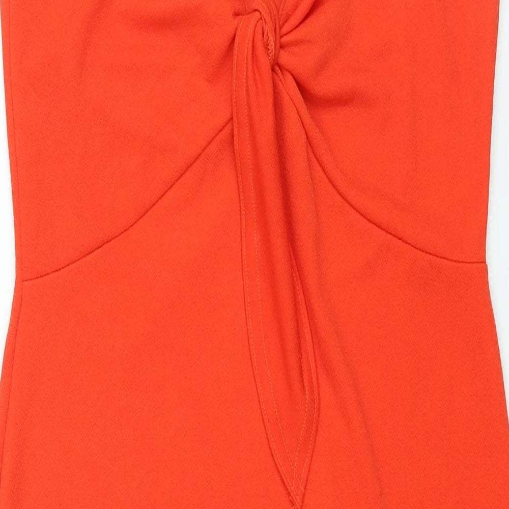 Boohoo Womens Red Polyester Bodycon Size 14 Sweetheart Tie - Tie