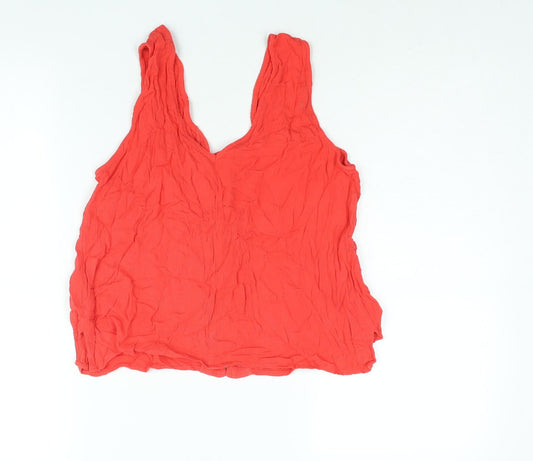 Womens UK Size 10 ASOS Red Camisole Blouse