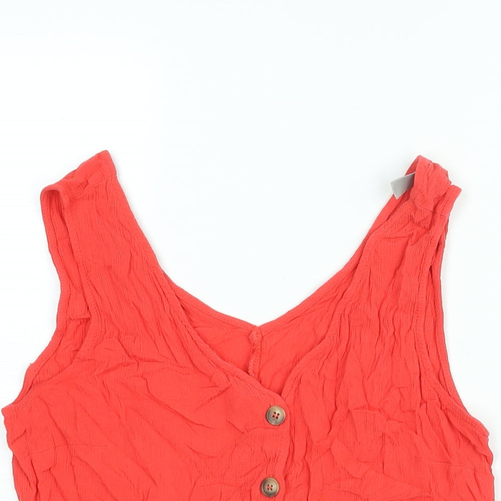 Womens UK Size 10 ASOS Red Camisole Blouse