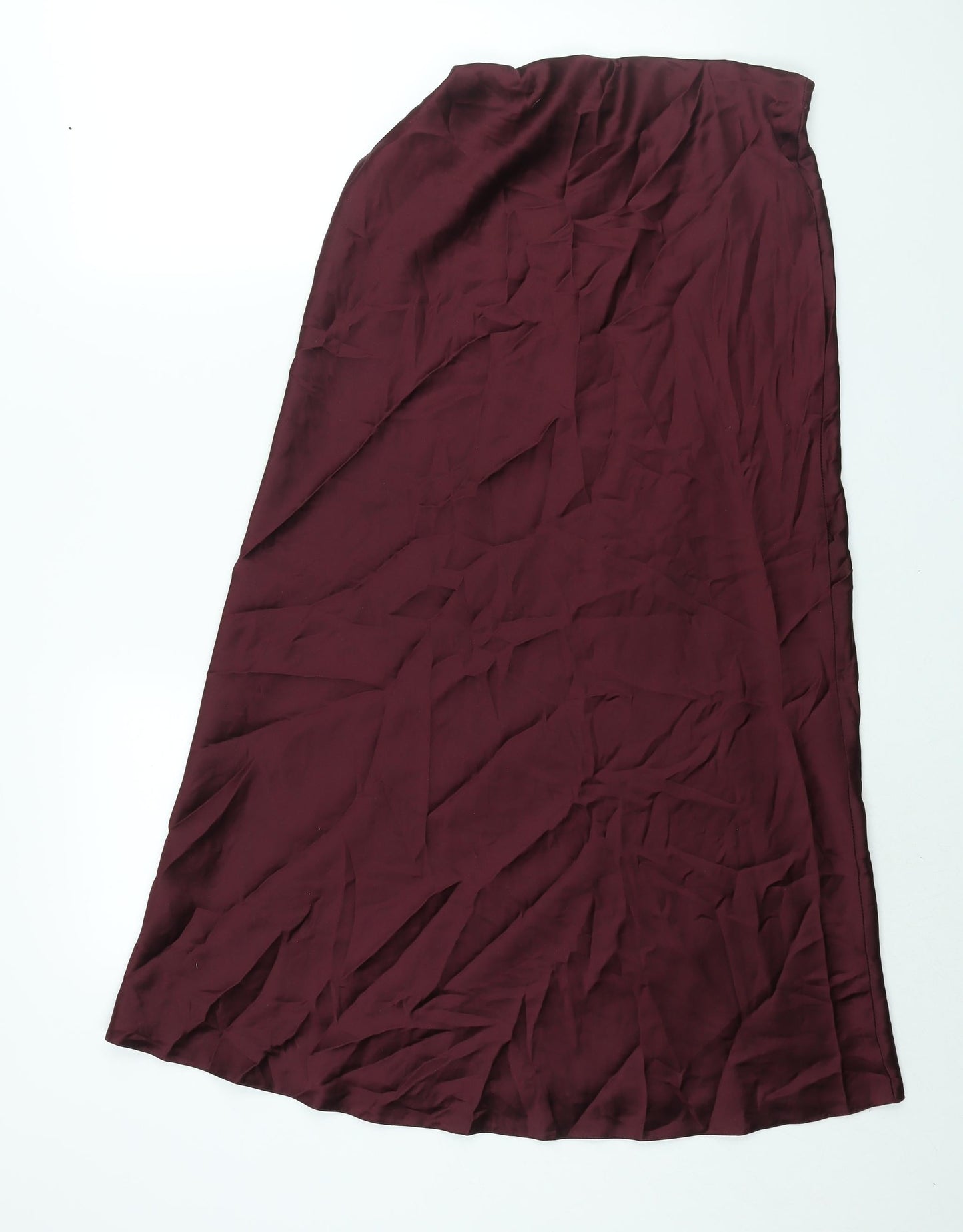New Look Womens Red Polyester A-Line Skirt Size 12