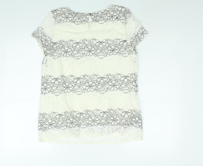 Womens UK Size 14 Marks and Spencer Ivory Basic Blouse