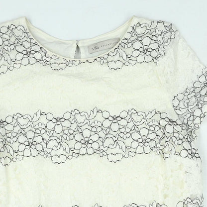 Womens UK Size 14 Marks and Spencer Ivory Basic Blouse