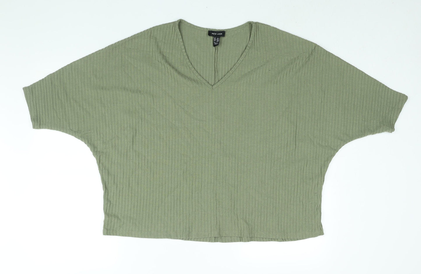Womens UK Size M New Look Green Basic Blouse