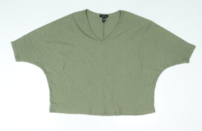 Womens UK Size M New Look Green Basic Blouse