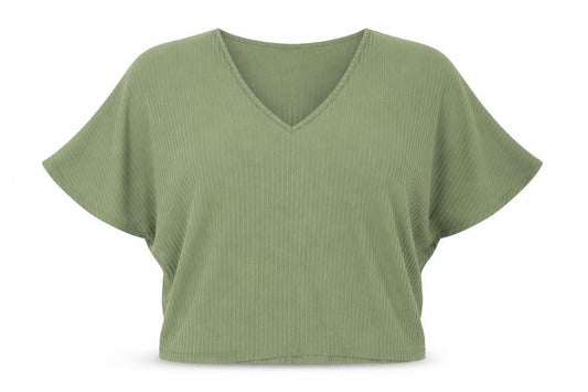 Womens UK Size M New Look Green Basic Blouse