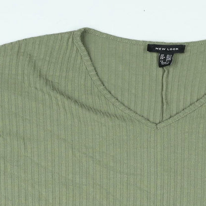 Womens UK Size M New Look Green Basic Blouse