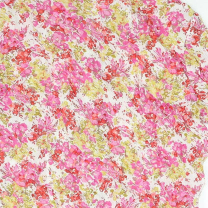 Frank Eden Womens Multicoloured Floral Viscose Basic Blouse Size 16 Collared