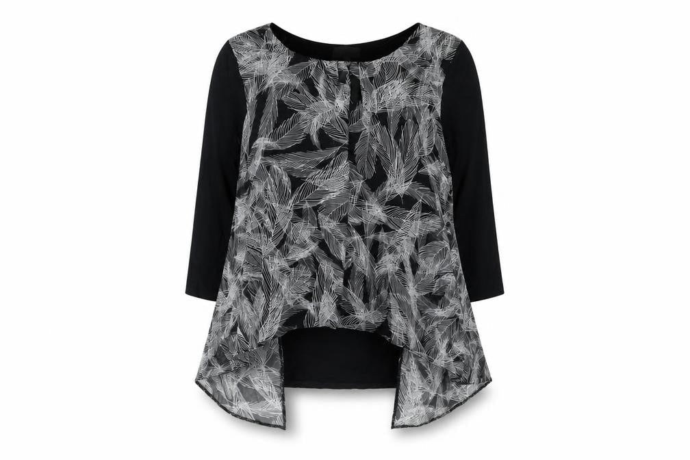 Womens UK Size 10 Apricot Black Basic Blouse