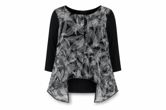 Womens UK Size 10 Apricot Black Basic Blouse