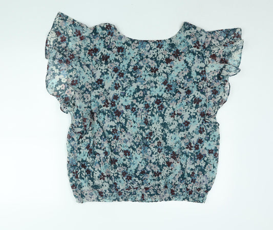 Womens UK Size 20 Indigo Blue Basic Blouse