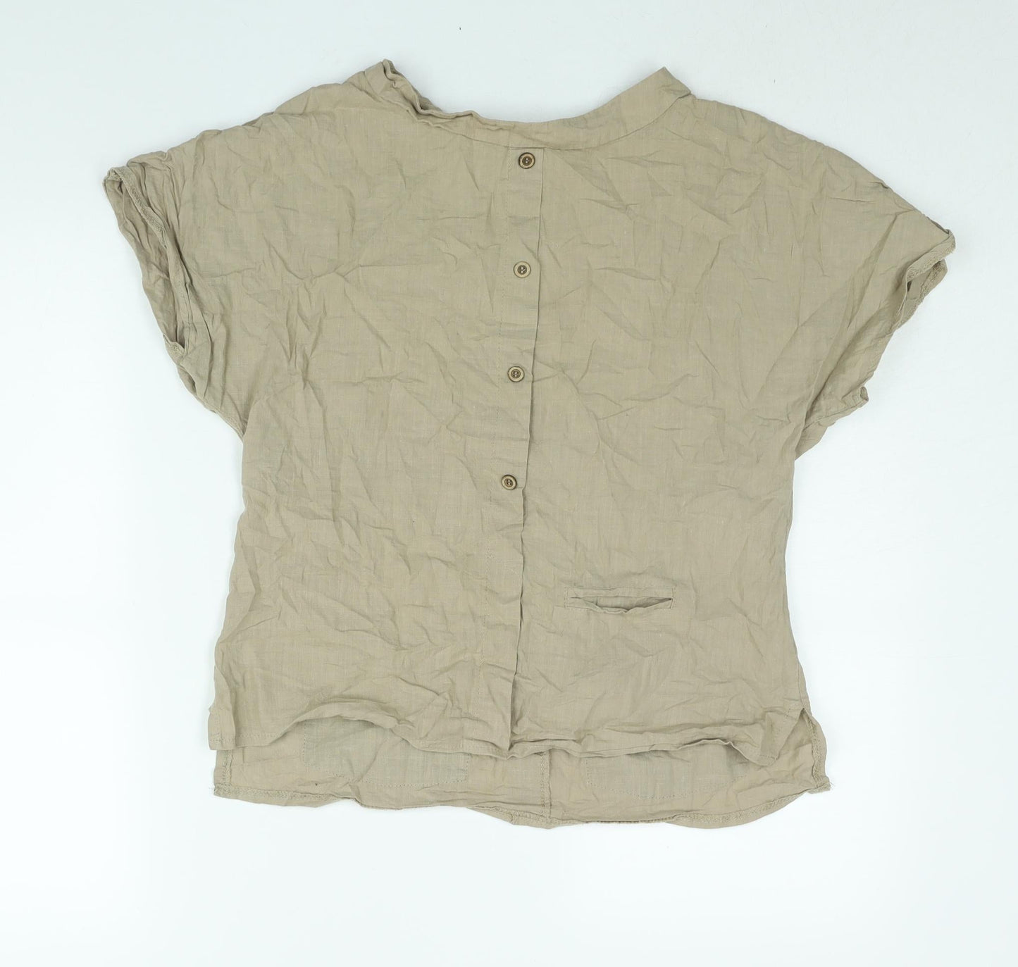Womens UK Size S Celmia Brown Basic Blouse