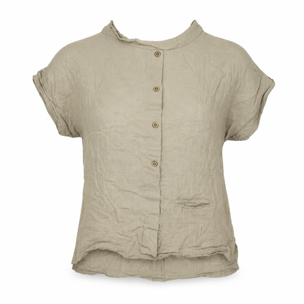Womens UK Size S Celmia Brown Basic Blouse