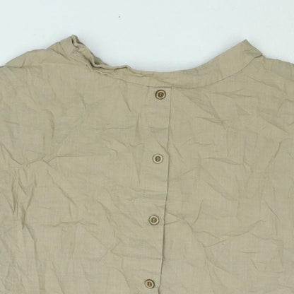 Womens UK Size S Celmia Brown Basic Blouse