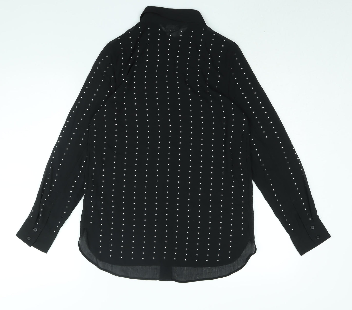 Womens UK Size 6 Marks and Spencer Black Basic Button-Up