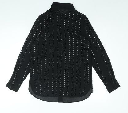 Womens UK Size 6 Marks and Spencer Black Basic Button-Up